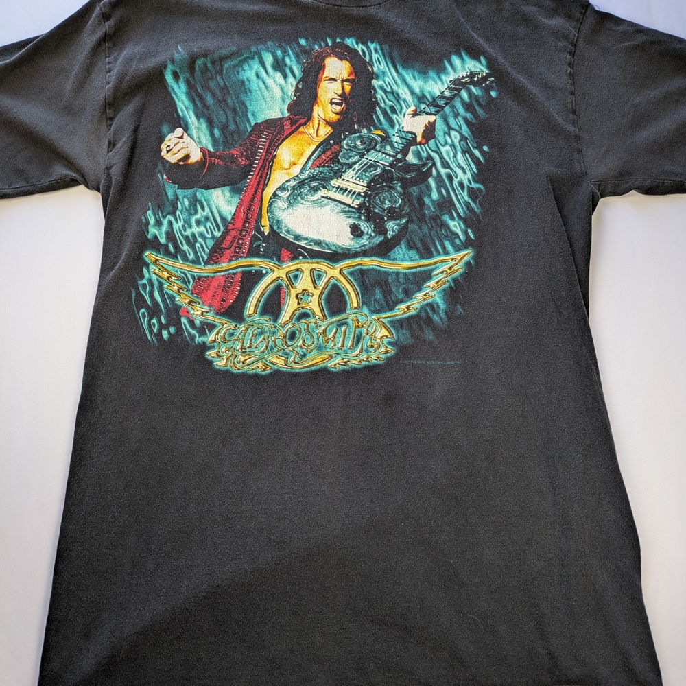 Size Large (20x30)- Vintage Aerosmith 1997 Nine Lives Tour Concert Shirt Joe Per